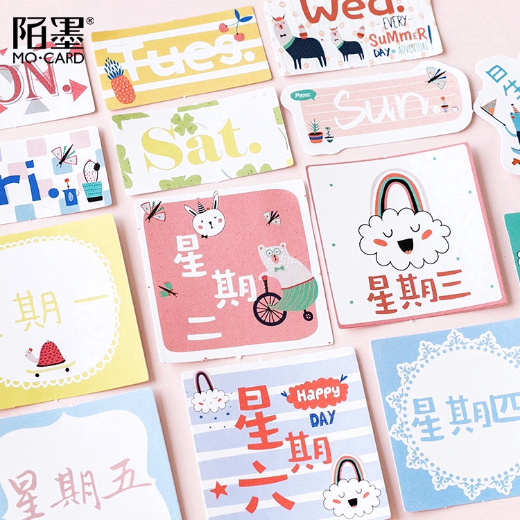 Bộ 45 hình dán trang trí sổ tay lưu bút thủ công nhiều kiểu đẹp mắt