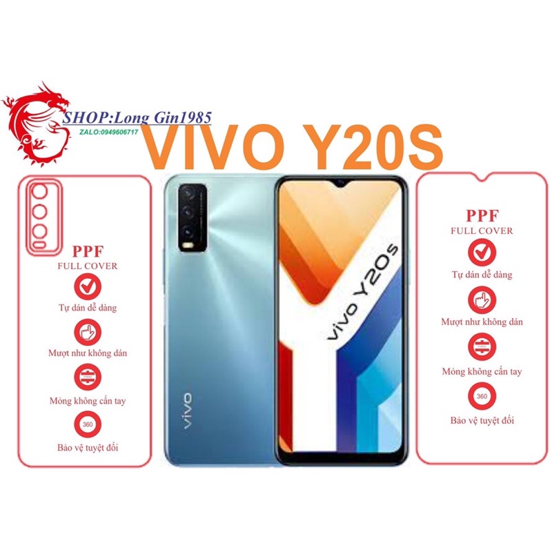 Vivo Y20S miếng dán trong Ppf mặt sau và mặt trước chống va đập chống trầy xước