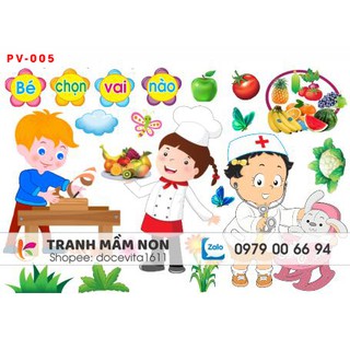 Decal mầm non- GÓC PHÂN VAI khổ lớn 127x80