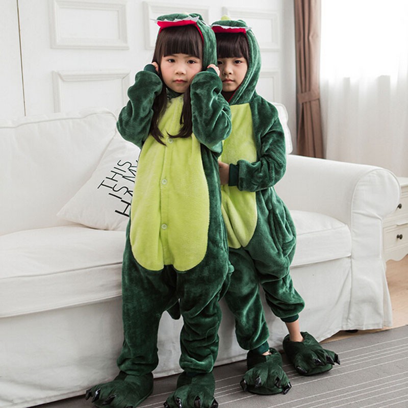 Bộ Đồ Ngủ Liền Thân Hình Khủng Long Kigurumi Dành Cho Bé Trai