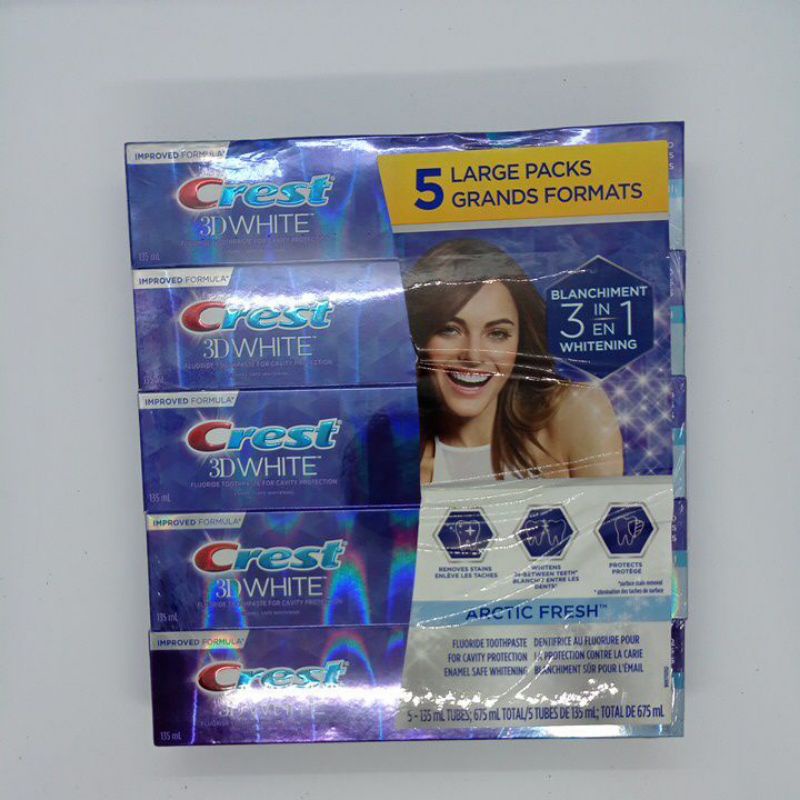 (date t7/22) Kem đánh răng Crest 3D white Artic Fresh