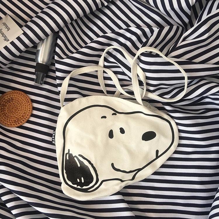 Túi Xách Canvas In Hình Snoopy Đáng Yêu