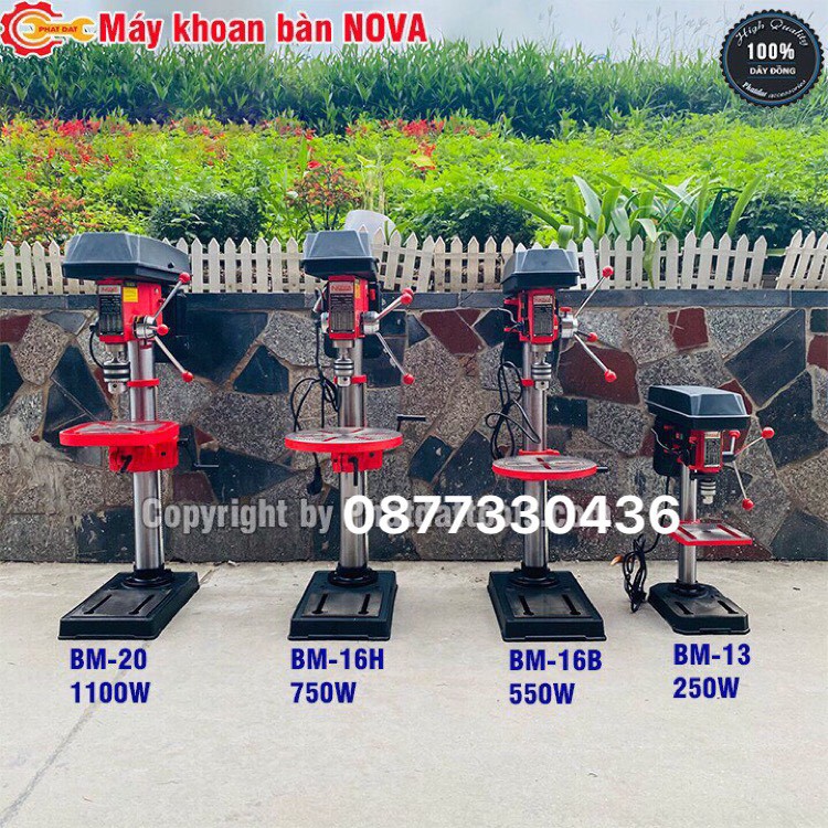 Máy khoan bàn cao cấp NOVA BM-16B vô cùng tiện dụng