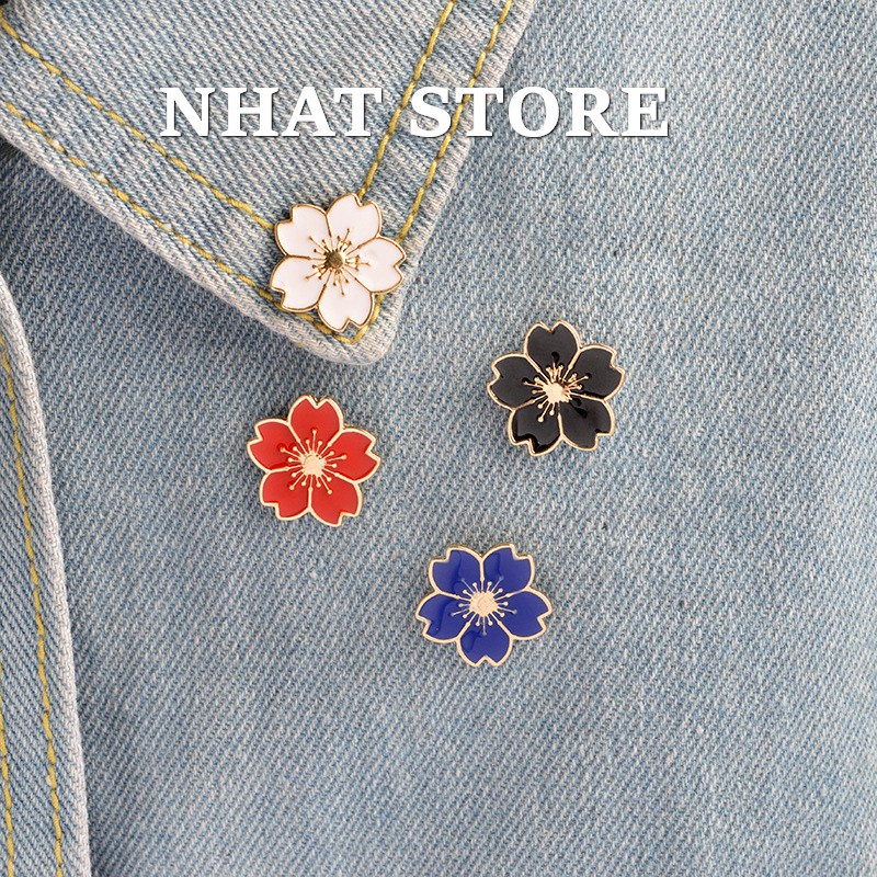 Cài áo, ghim cài áo hoa anh đào Nhat Store