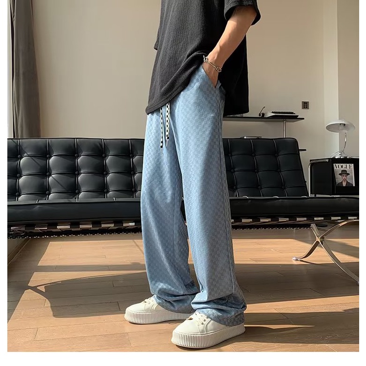 Quần Dài Lưng Thun Dáng Rộng Thoáng Khí Thoải Mái Phong Cách Hàn Quốc Thời Trang Cho Nam size M-3XL