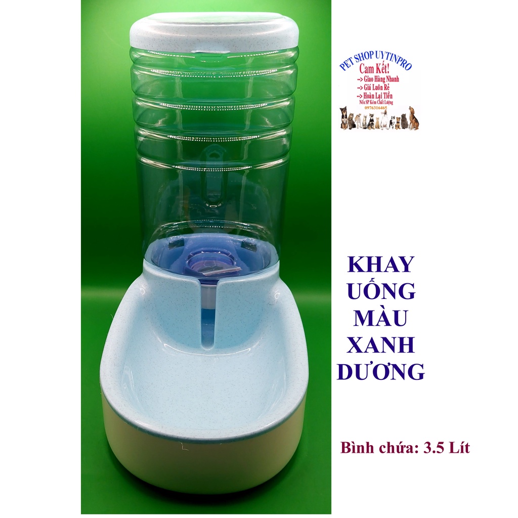 Khay ăn hoặc khay uống tự động cho Chó Mèo Dung tích 3.5l Thiết kế bo tròn Siêu tiện lợi Chất liệu nhựa an toàn bền đẹp