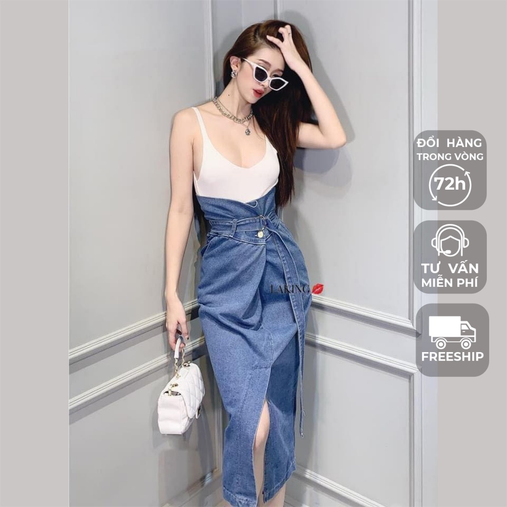 Váy Jean Xẻ Tà LAKING HOUSE