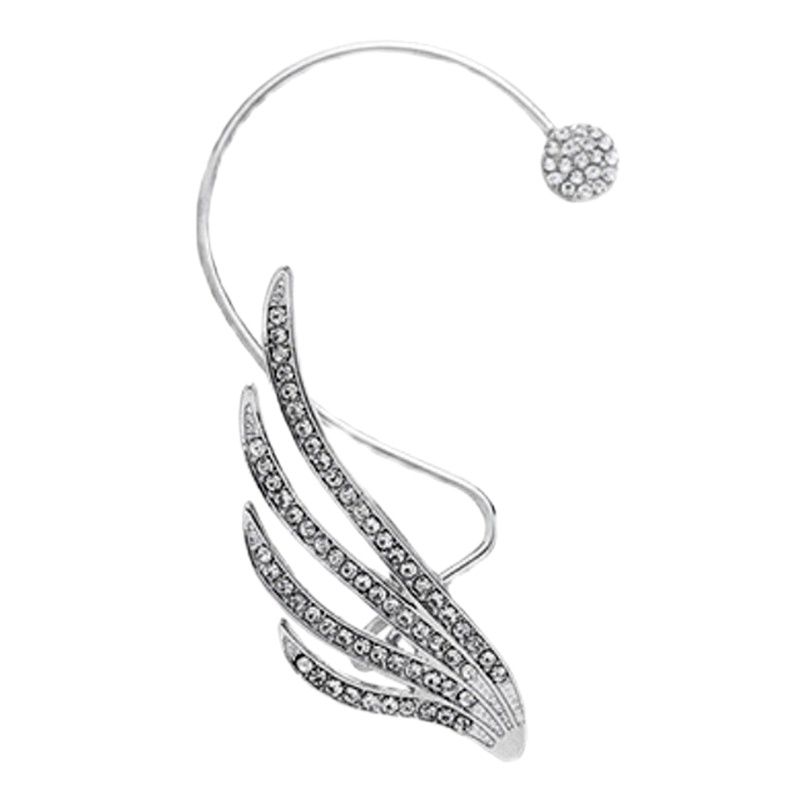 Khuyên Vành Tai Hình Cánh Thiên Thần Đính Đá Thời Trang Cho Nữ