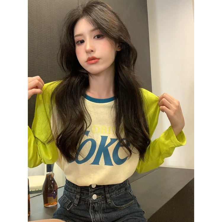 Áo Thun Nữ Dài Tay Cổ Tròn Thời Trang Hàn