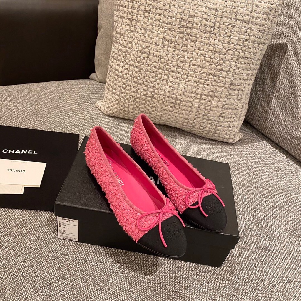 Giày Lười Đế Bằng Màu Đen/Vàng Cho Nữ Tập Múa Ba Lê