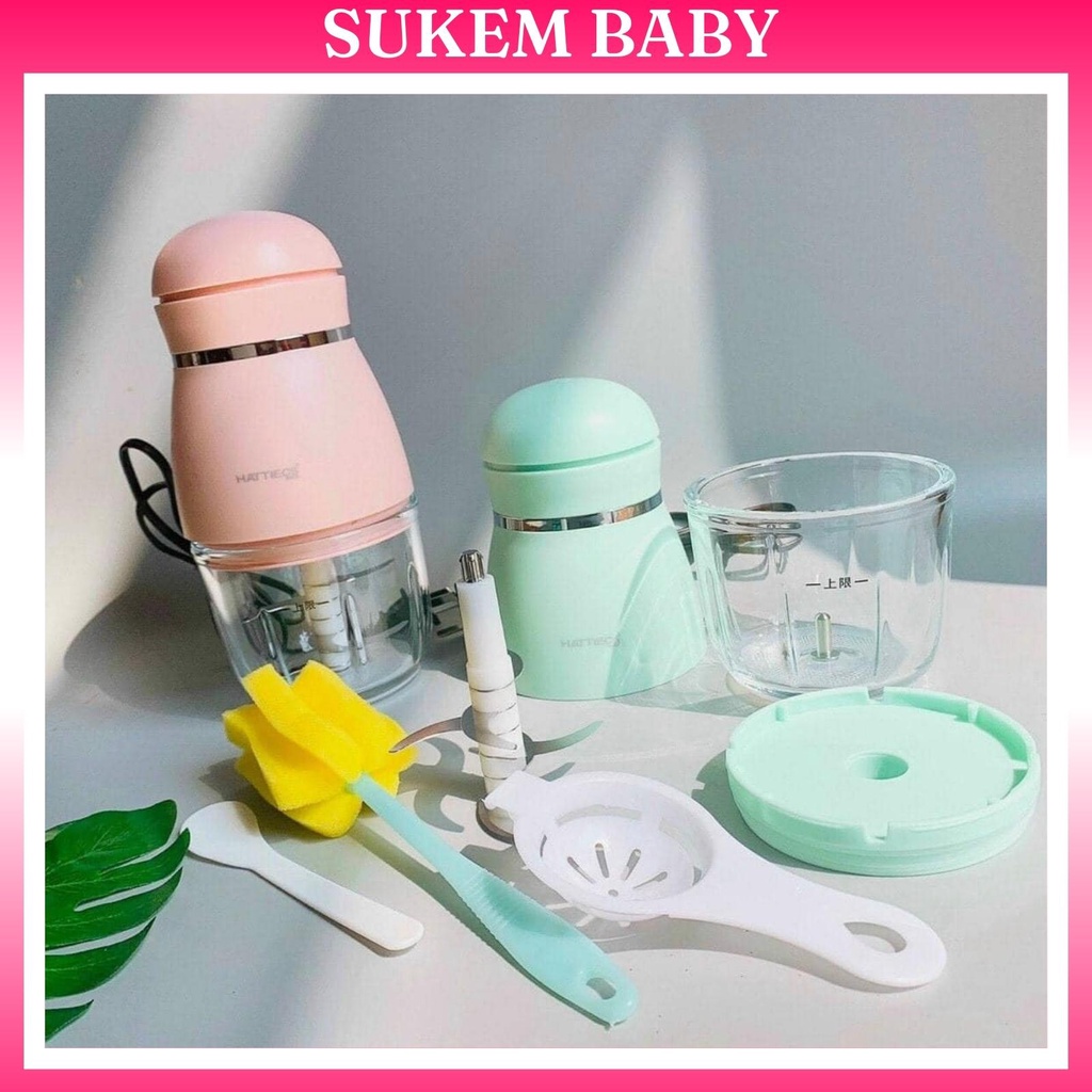Máy xay sinh tố đa năng Hattiecs - Chính Hãng - Bản Cao Cấp 6 Lưỡi Dao -Chuyên dụng cho bé ăn dặm - Chính Hãng