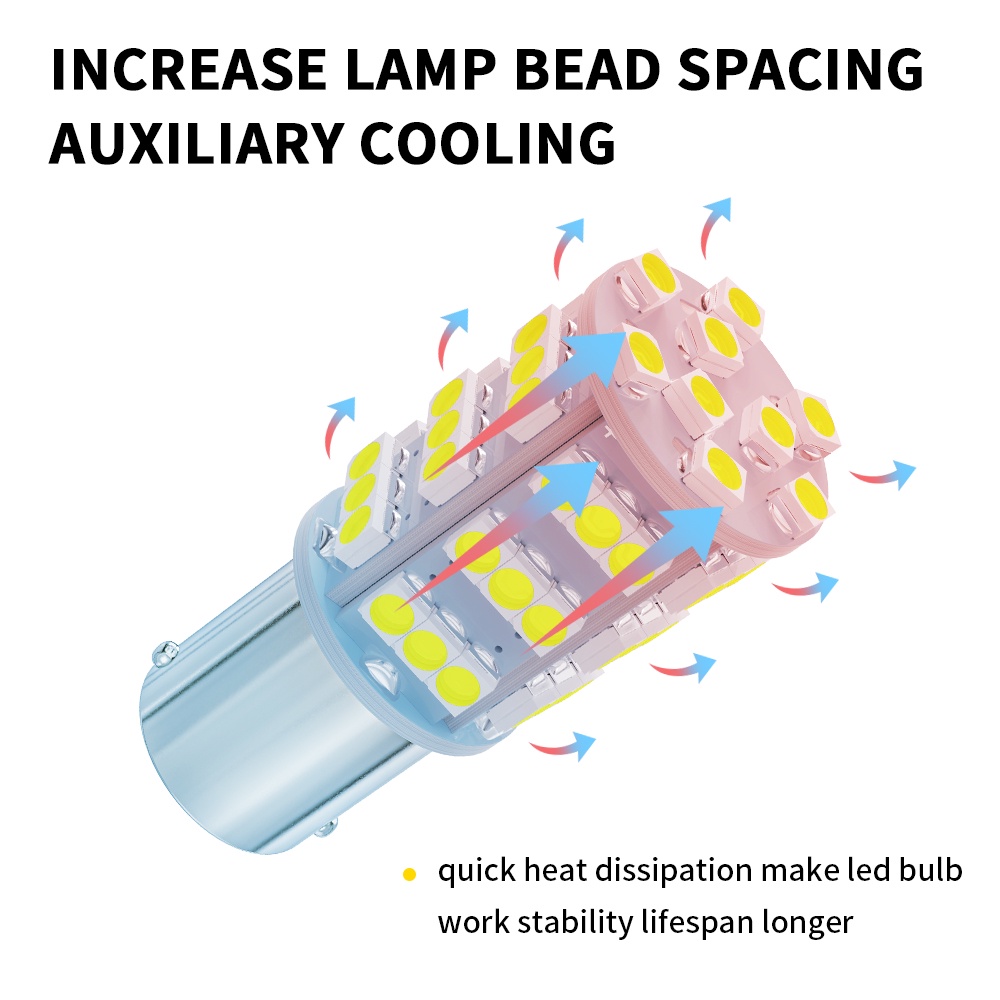 Bộ 2 Đèn led Tín Hiệu 1156 P21W 1157 P21 / 5W 3157 T25 1210 54smd Chất Lượng Cao Cho Xe Hơi