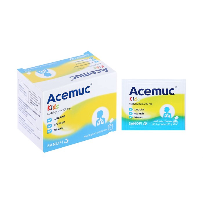 ACEMUC chính hãng của Pháp - hộp 30 gói  hoặc 30 viên