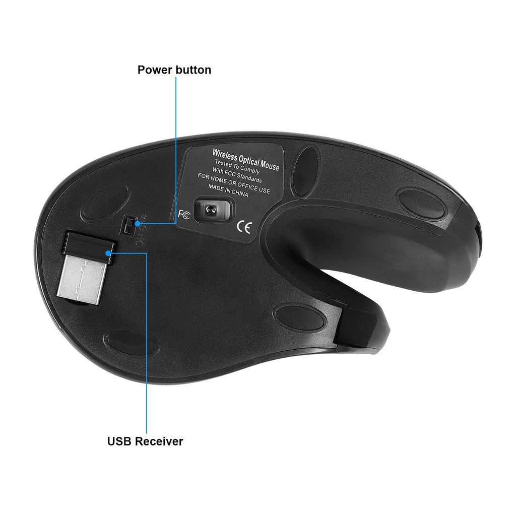 Chuột Quang Không Dây USB 6 Nút 3200 DPI Dùng Để Chơi Game