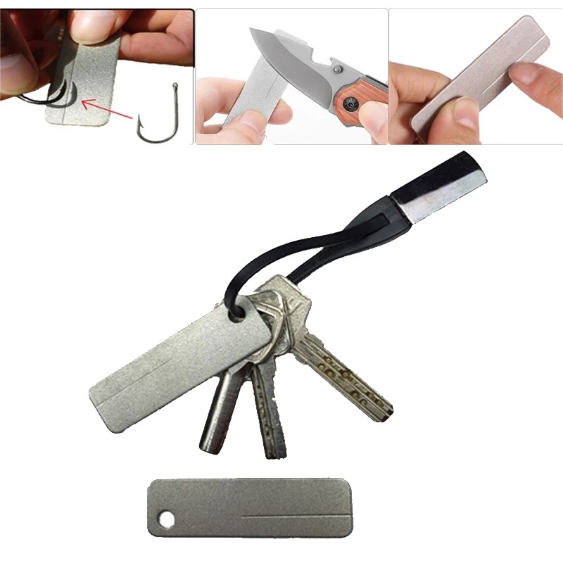 Dụng Cụ Mài Dao Lưỡi Câu Hai Mặt/Đồ Mài Nhám Cầm Tay Hai Mặt