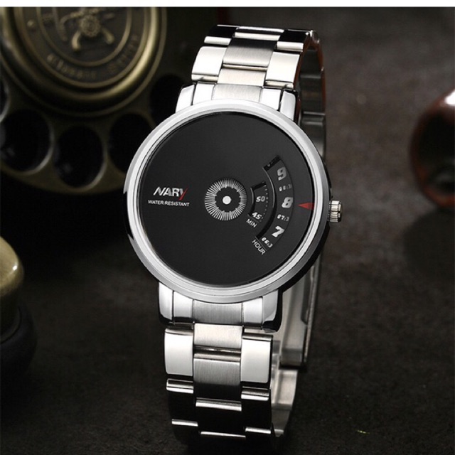 Đồng hồ nam NARY N633 dây thép không gỉ cao cấp _2 màu thời trang | BigBuy360 - bigbuy360.vn