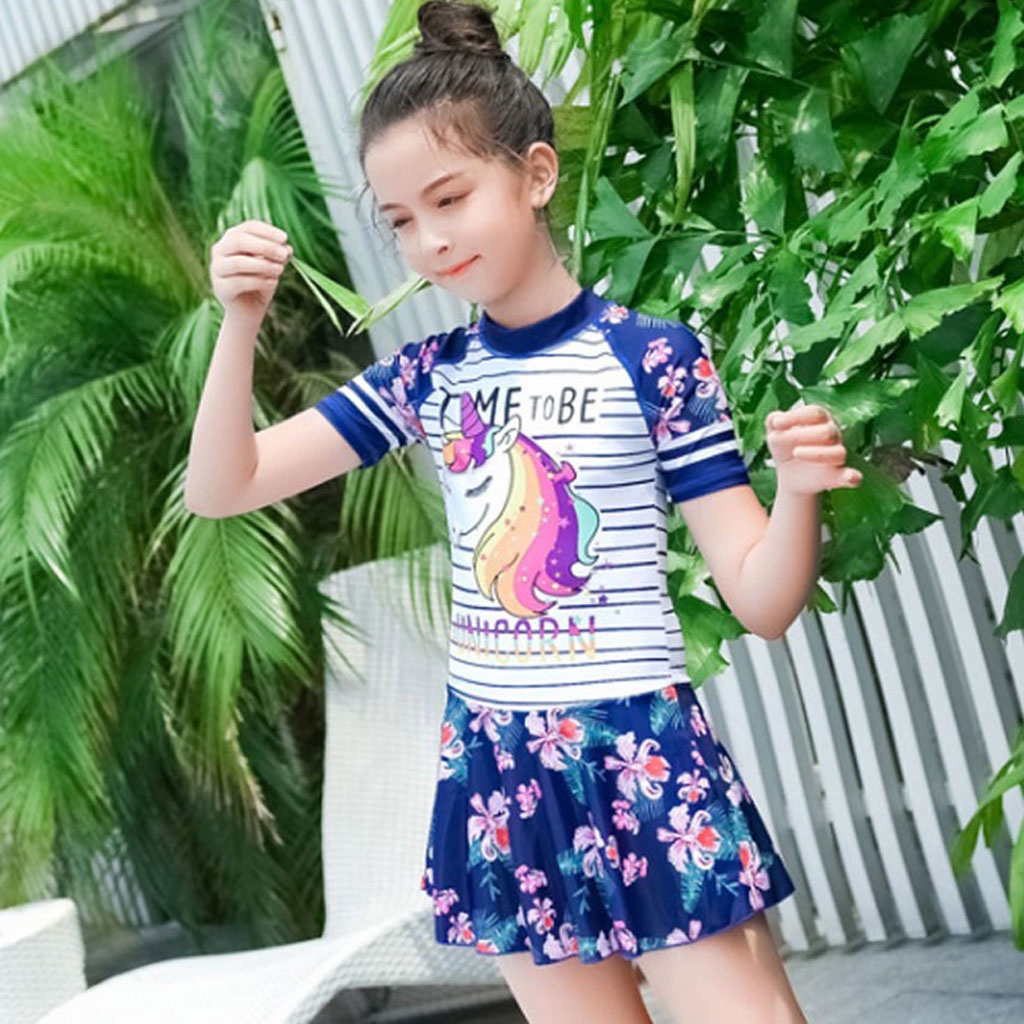 Đồ bơi bé gái, váy bơi liền mảnh xinh xắn  BK-337i