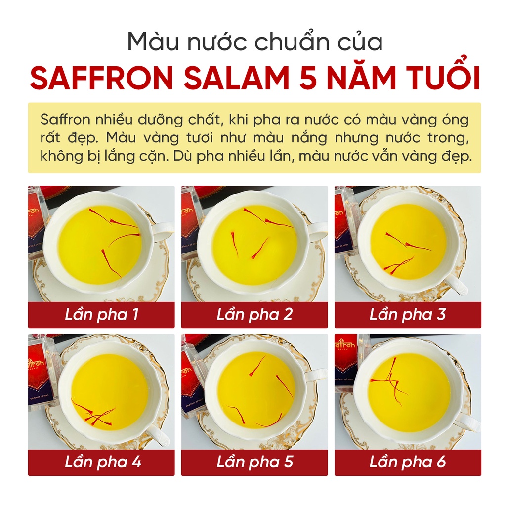 Nhuỵ Hoa Nghệ Tây SAFFRON SALAM 1Gr kèm quà tặng