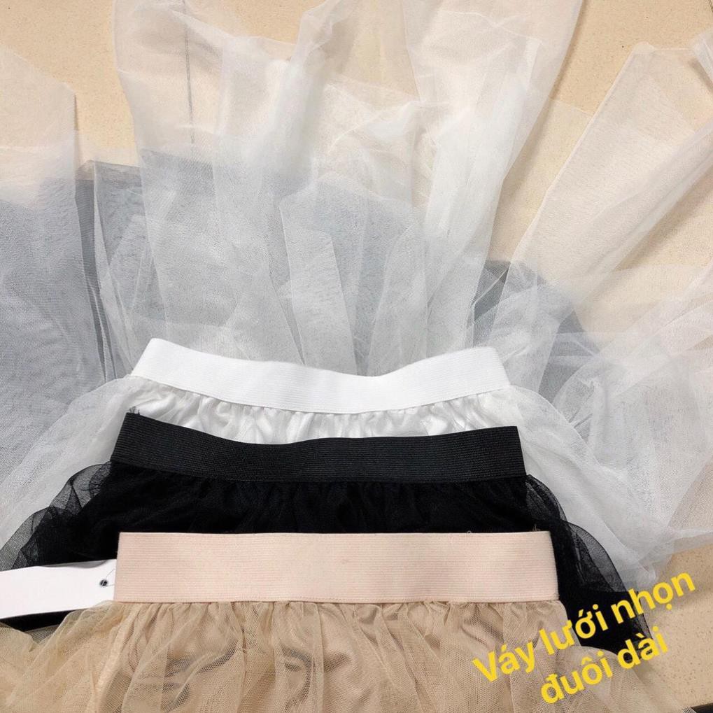 Chân váy lưới nhọn dài - dưới 52kg