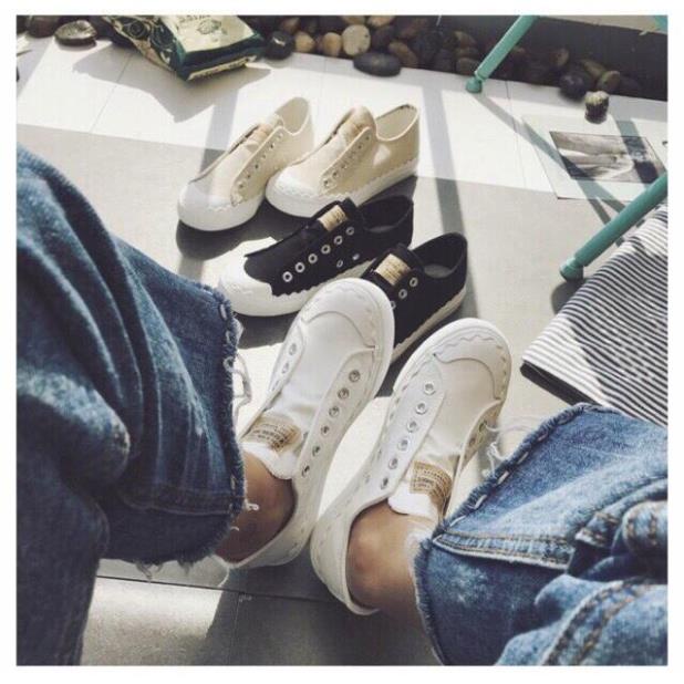 Giày thể thao, Giày sneaker vải nữ ko dây - 161 hàng nhập