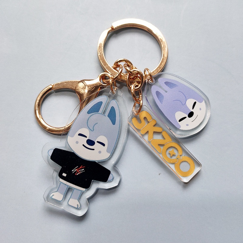 B &amp; M Móc Khóa Bằng Acrylic Hai Mặt HD In Họa Tiết Hoạt Hình KPOP Stray Kids Skzoo Trang Trí Nhà Cửa