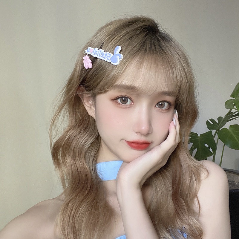 Kẹp tóc họa tiết chữ cái phong cách hoạt hình thời trang Hàn Quốc cho nữ