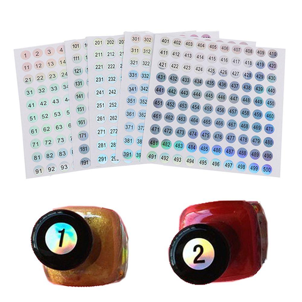 SOMEDAYZL Nhãn Dán Số 1-500 Cho Chai Nước Hoa Tự Dính Màu Sắc