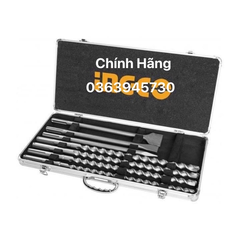 INGCO Bộ mũi khoan bê tông gài SDS Max và mũi đục AKD5075 < HÀNG CHÍNH HÃNG >
