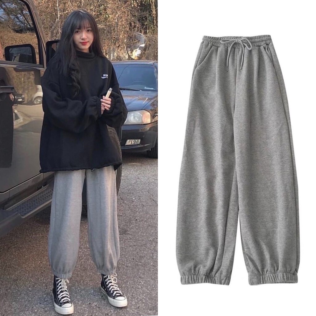 Quần Jogger Nữ Dài Ống Rộng Có Bo SIMPLE Ulzzang (Video + Ảnh thật) | WebRaoVat - webraovat.net.vn