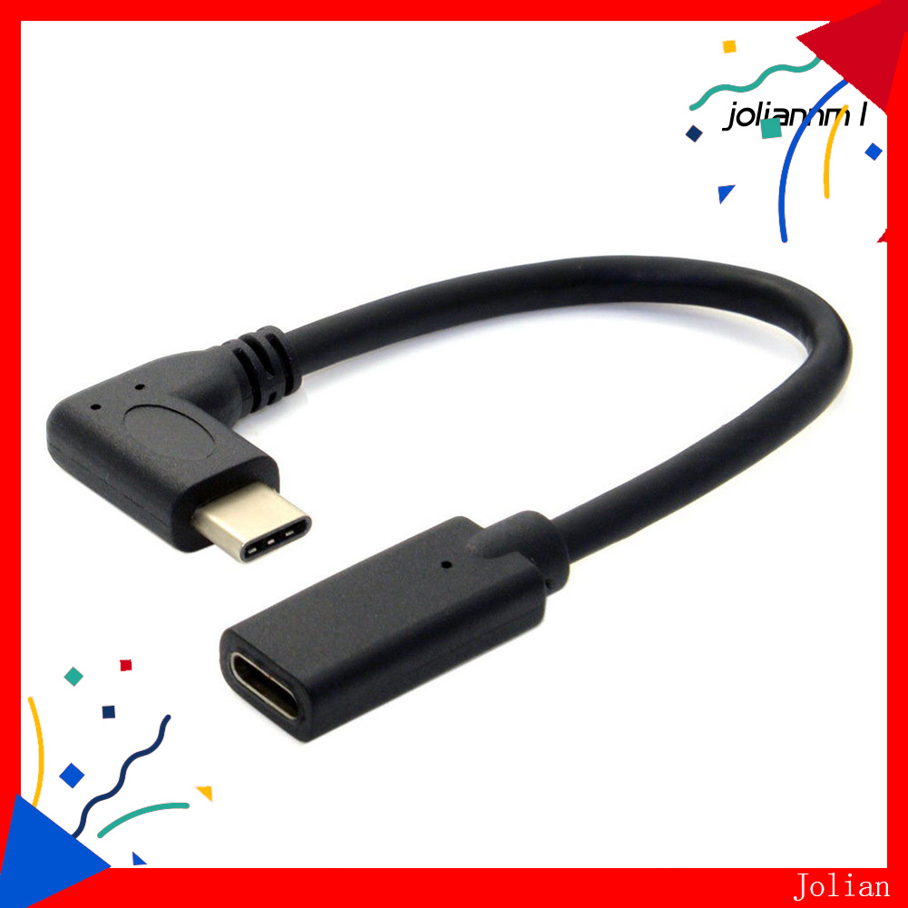 Dây Cáp Mở Rộng 20cm Usb 3.1 Type C Male Sang Female 90 Độ