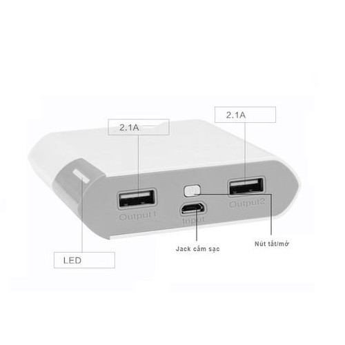 [Freeship toàn quốc từ 50k] Sạc dự phòng ARUN 10400Mah chính hãng