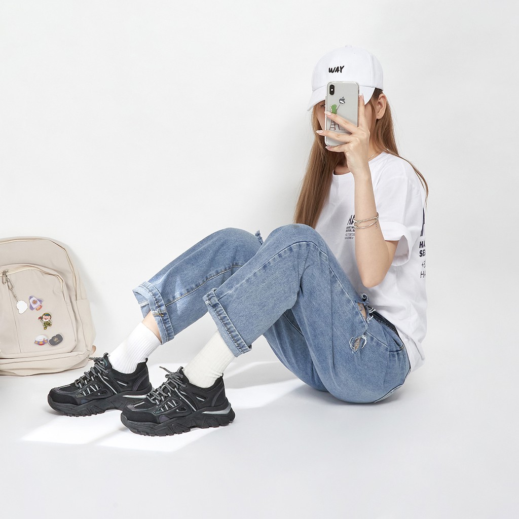 Giày Thể Thao Nữ giayBOM Phản Quang Đế Cao 4 cm B1089 | BigBuy360 - bigbuy360.vn