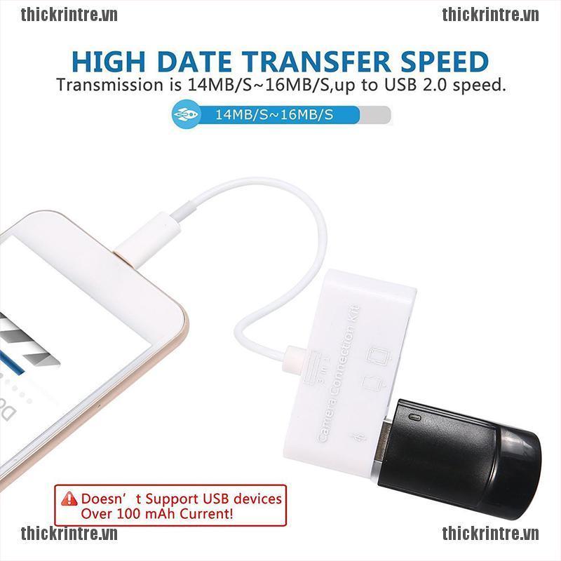 <Hot~new>Lightning to SD Card Camera Reader Connector Micro USB Adapter for iPhone iPad