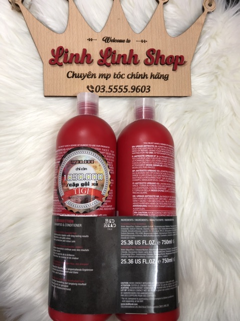 [ RẺ NHẤT SHOPEE ] BỘ DẦU GỘI VÀ XẢ TIGI PHỤC HỒI CẤP ĐỘ 3 750 ML x 2 | BigBuy360 - bigbuy360.vn