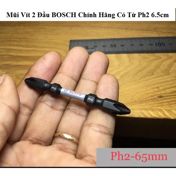 Mũi Vít 2 Đầu BOSCH Chính Hãng Có Từ Ph2 6.5cm
