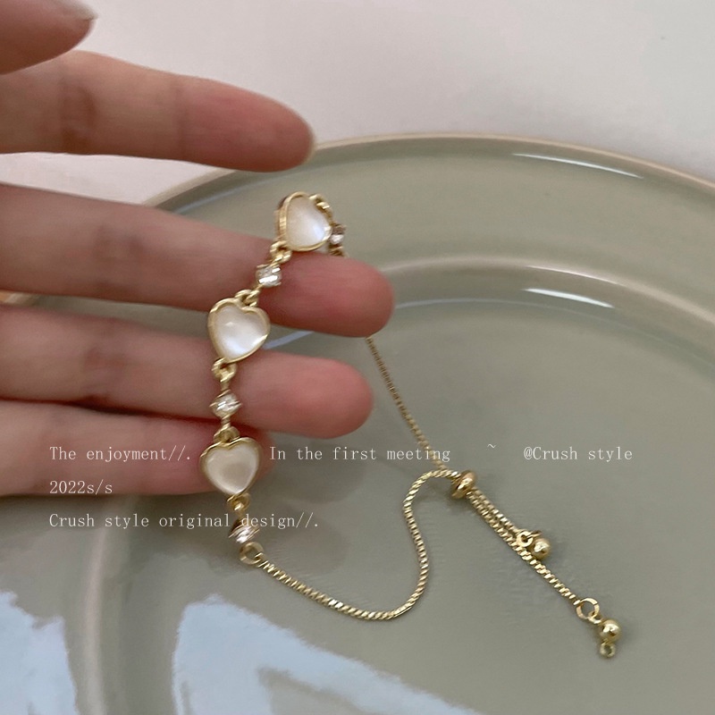 Vòng Tay Đính Đá zircon Đơn Giản Sang Trọng Phong Cách Hàn Quốc