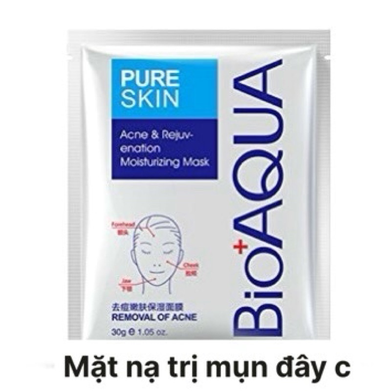 Mặt nạ ngừa mụn Bioaqua Pureskin  giảm mụn trứng cá , đầu đen, mụn bọc