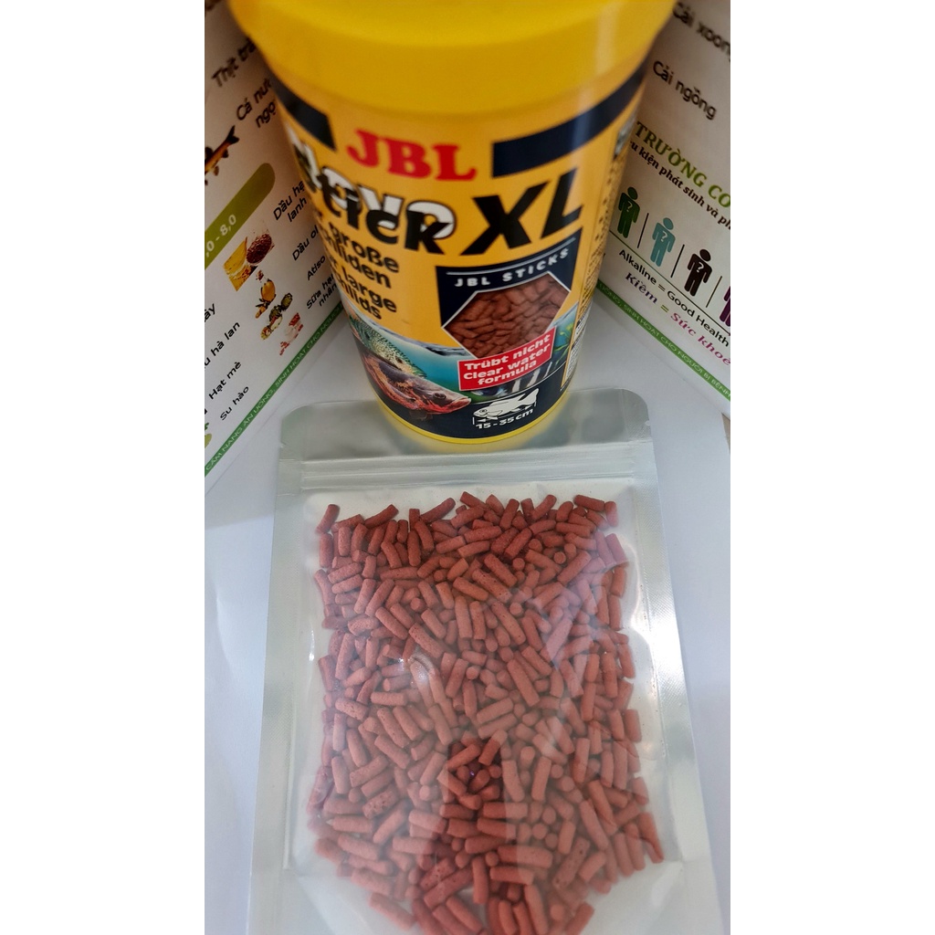Cám viên JBL Đức thức ăn cho cá la hán lên Đầu,Màu,Châu,3in1, Hộp 400g .Hàng Đức
