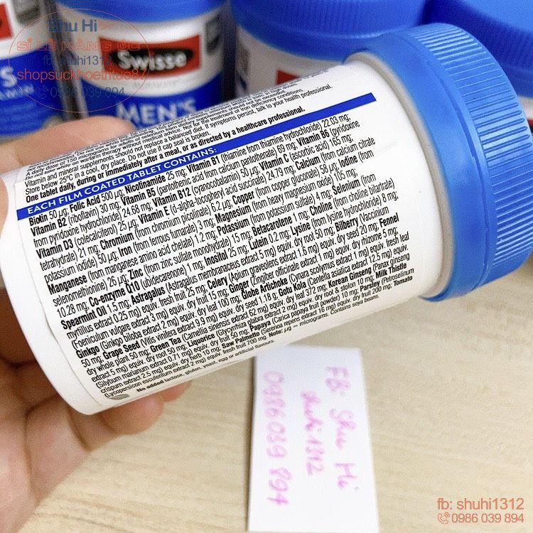 Vitamin tổng hợp cho nam swisse từ 18 đến 50 tuổi, men’s ultivite multivitamin úc 60 viên - swisse Men, tăng đề kháng