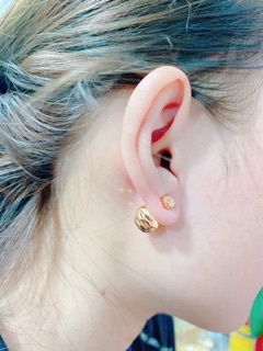 Bông tai Dior mạ vàng 18k