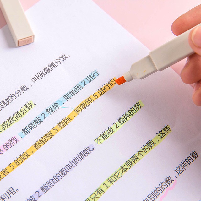 Set 6 Bút Dạ Đánh Dấu Nhiều Màu Tiện Lợi