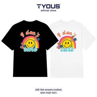 Áo thun Mình Không Quan Tâm unisex TYOUS Black/White