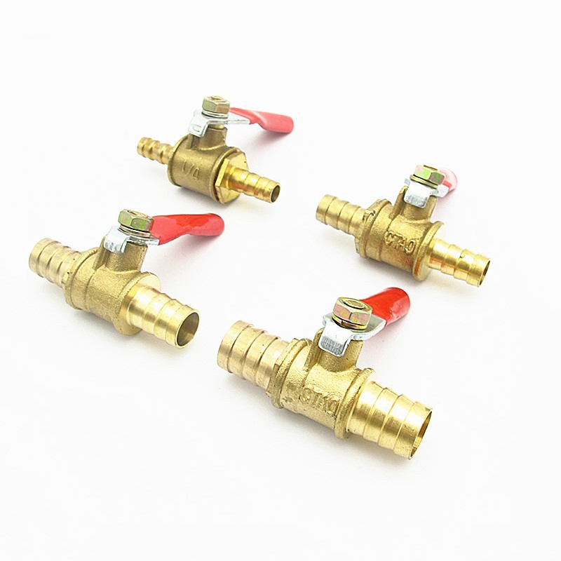 Van bi 6/8/10/12mm nội tuyến bằng đồng dẫn nước dầu không khí/ khí nhiên liệu