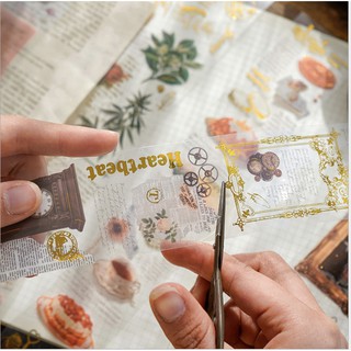 Dải sticker PET retro trang trí sổ