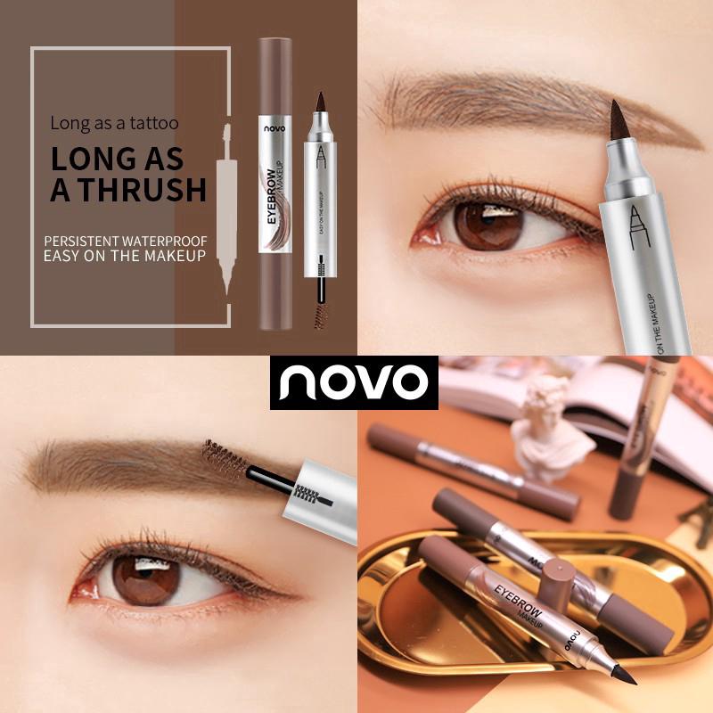 Bút chì kết hợp mascara cho chân mày NOVO 2 trong 1 lâu trôi và tiện ích cho phái đẹp