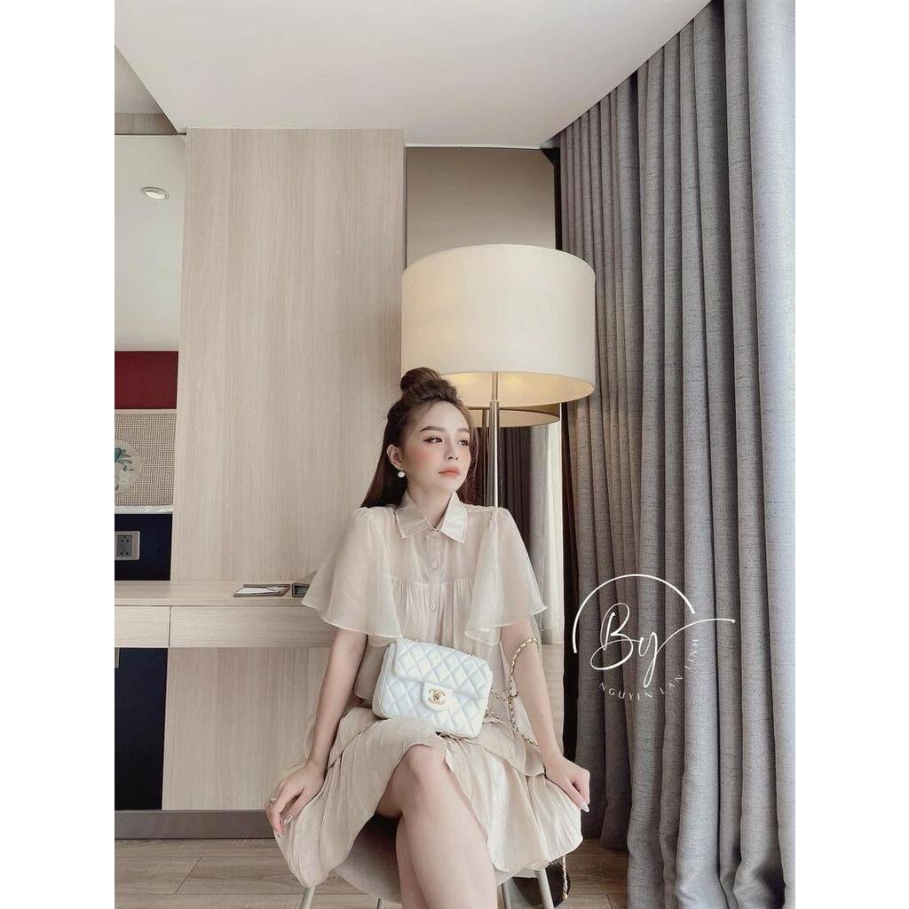 Váy tơ óng 3 tầng tiểu thư
