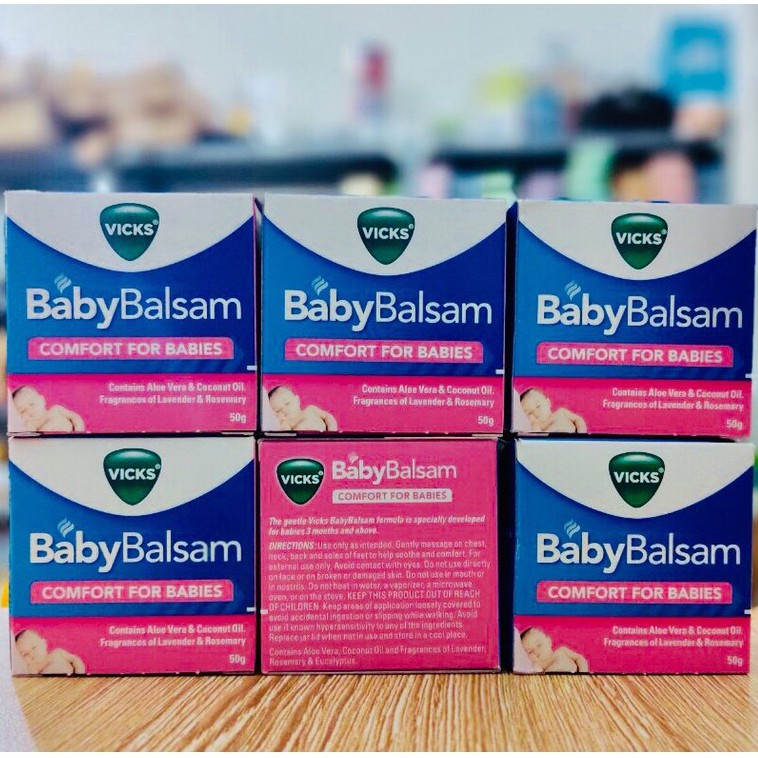 [NEW] Dầu bôi ấm ngực Vick Baby Balsam Úc, giữ ấm cho bé 50g [Date 1/2023]