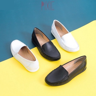 Giày Mọi Moccasin Da Bò Thật Đế Cao Su Pixie X482 - SIÊU HOT