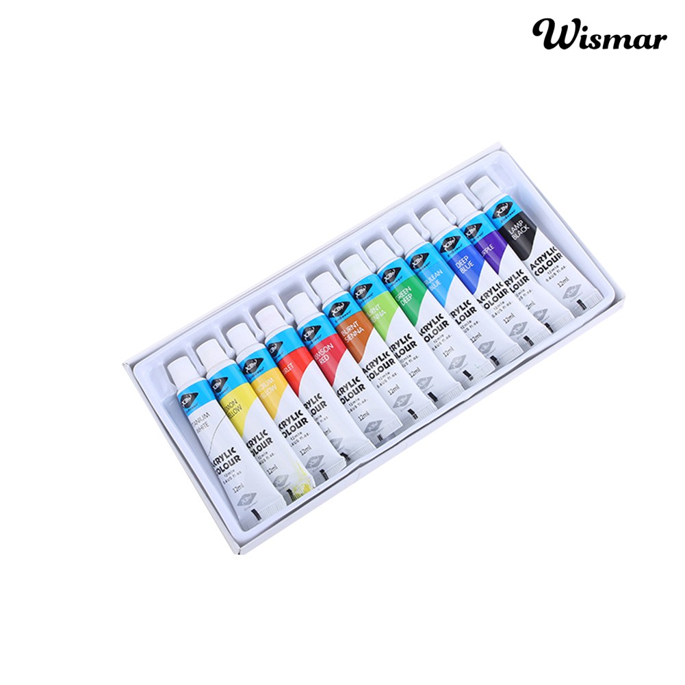 [Hàng mới về] Bộ 12 Tuýp Màu Vẽ 12ml Tiện Dụng | BigBuy360 - bigbuy360.vn