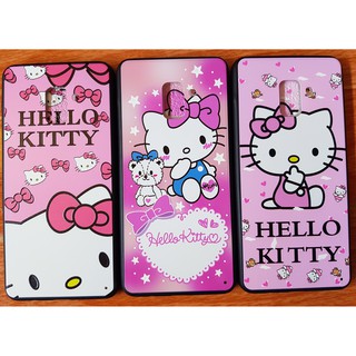 Ốp Lưng Samsung A8 Plus Viền Dẻo Hình Hello Kitty 4D Cao Cấp
